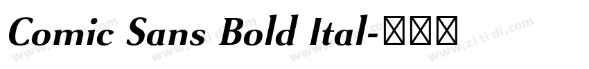Comic Sans Bold Ital字体转换 Comic Sans Bold Ital字体转换